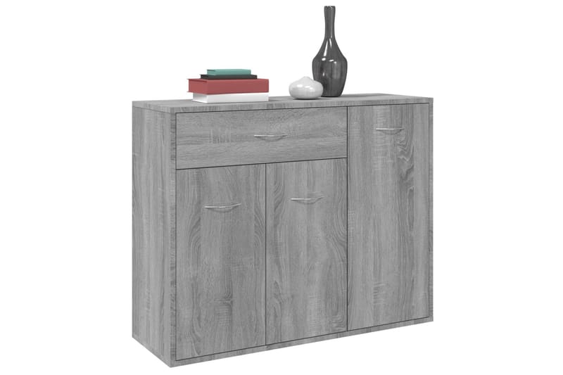 beBasic Skänk grå sonoma 88x30x70 cm konstruerat trä - Grey - Sideboard & skänk