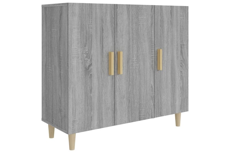 beBasic Skänk grå sonoma 90x34x80 cm konstruerat trä - Grey - Sideboard & skänk