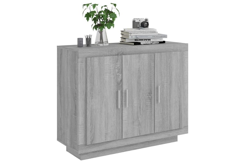 beBasic Skänk grå sonoma 92x35x75 cm konstruerat trä - Grey - Sideboard & skänk