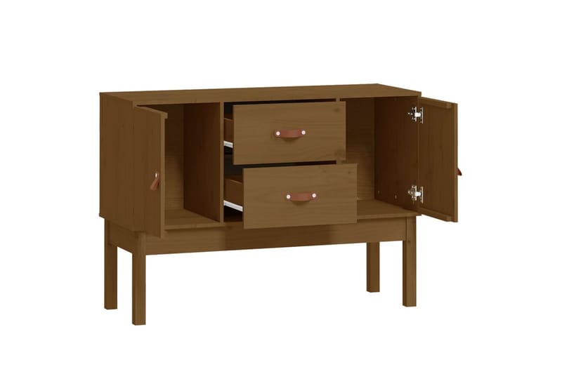 beBasic Skänk honungsbrun 110x40x78 cm massiv furu - Brown - Sideboard & skänk