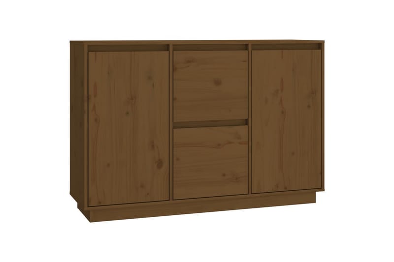 beBasic Skänk honungsbrun 111x34x75 cm massiv furu - Brown - Sideboard & skänk