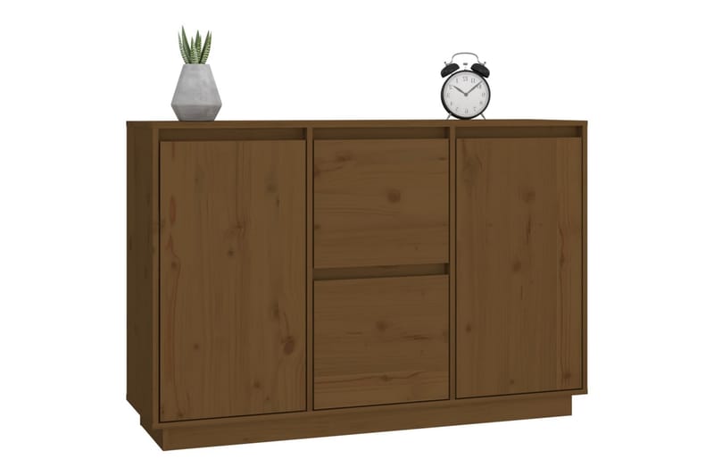 beBasic Skänk honungsbrun 111x34x75 cm massiv furu - Brown - Sideboard & skänk