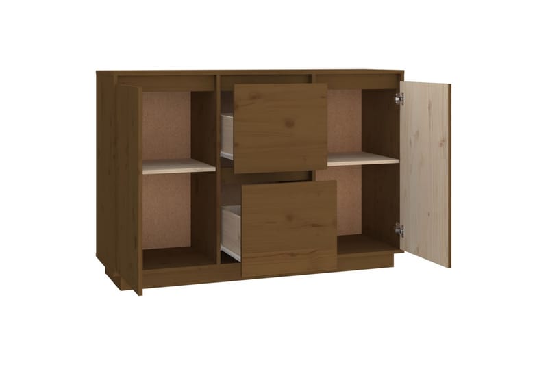 beBasic Skänk honungsbrun 111x34x75 cm massiv furu - Brown - Förvaring - Förvaringsmöbler - Sideboard & skänk