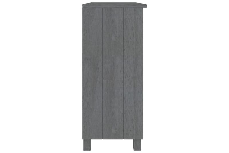 beBasic Skänk mörkgrå 85x35x80 cm massiv furu - Grey - Sideboard & skänk