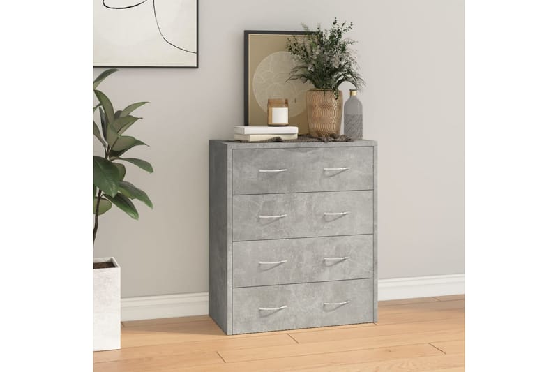 beBasic Skänk med 4 lådor 60x30,5x71 cm betonggrå - Grey - Sideboard & skänk