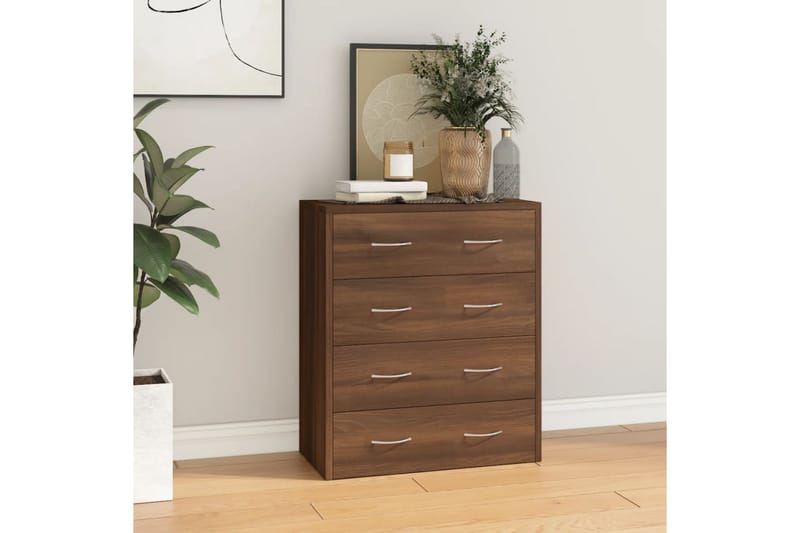 beBasic Skänk med 4 lådor 60x30,5x71 cm brun ek - Brown - Förvaring - Förvaringsmöbler - Sideboard & skänk