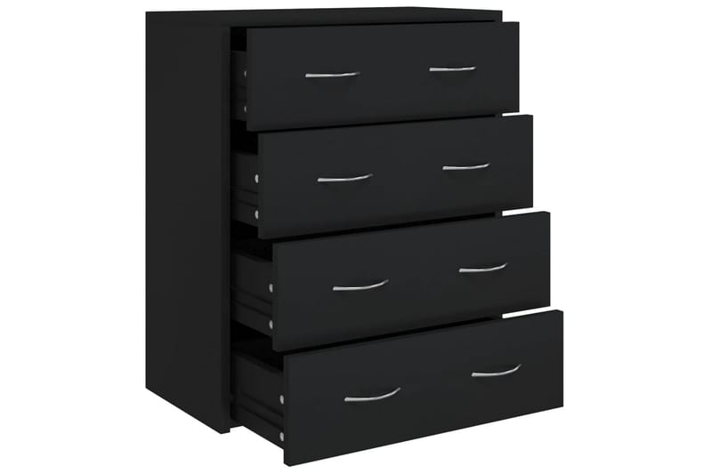 beBasic Skänk med 4 lådor 60x30,5x71 cm svart - Black - Sideboard & skänk