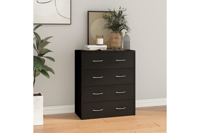 beBasic Skänk med 4 lådor 60x30,5x71 cm svart - Black - Sideboard & skänk