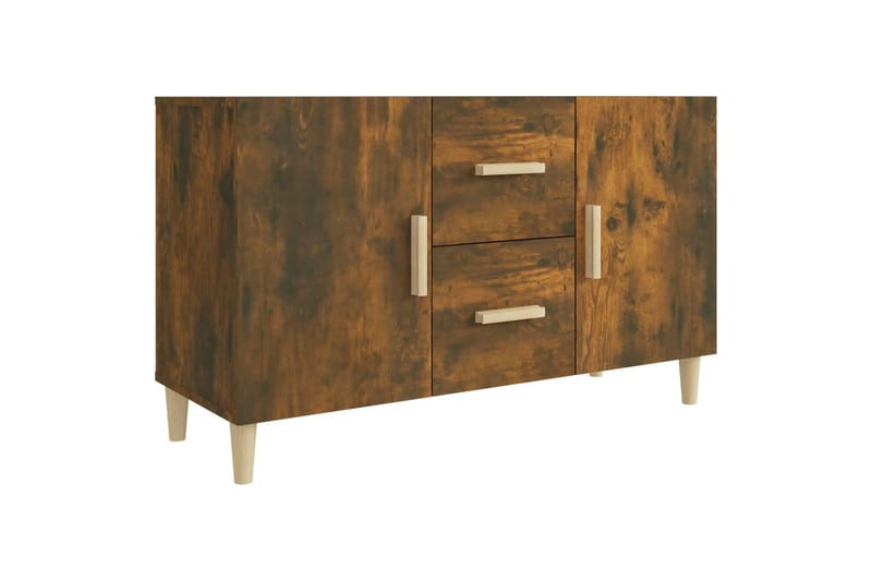 beBasic Skänk rökfärgad ek 100x36x60 cm konstruerat trä - Brown - Sideboard & skänk