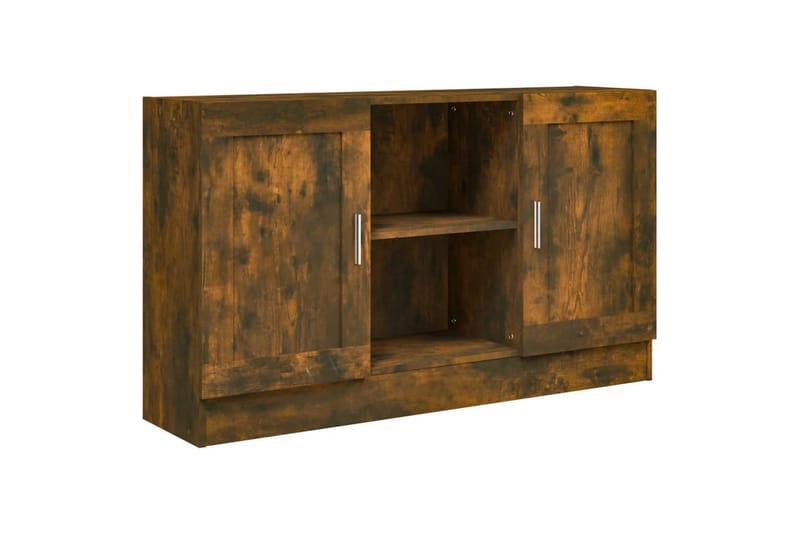 beBasic Skänk rökfärgad ek 120x30,5x70 cm konstruerat trä - Brown - Förvaring - Förvaringsmöbler - Sideboard & skänk