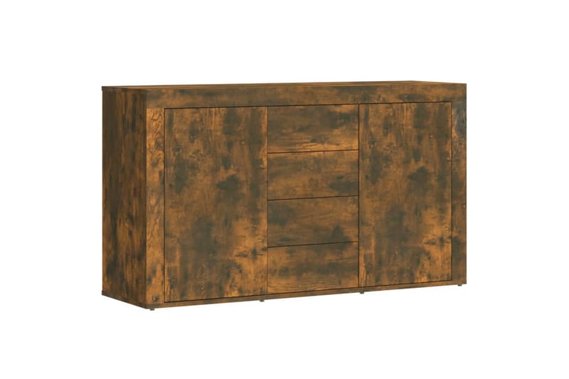 beBasic Skänk rökfärgad ek 120x36x69 cm konstruerat trä - Brown - Förvaring - Förvaringsmöbler - Sideboard & skänk