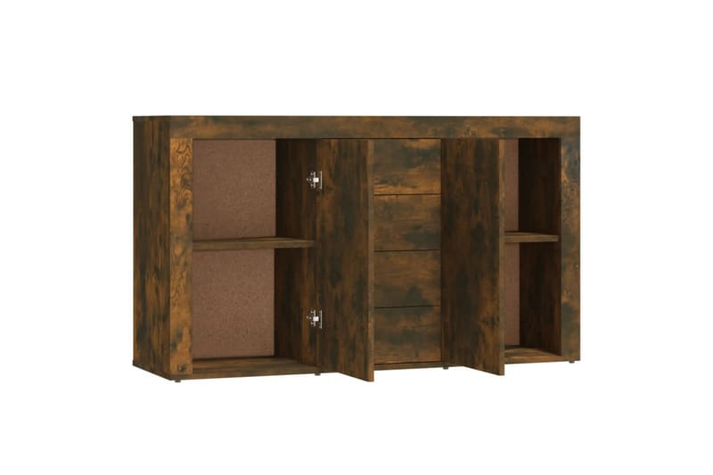 beBasic Skänk rökfärgad ek 120x36x69 cm konstruerat trä - Brown - Förvaring - Förvaringsmöbler - Sideboard & skänk