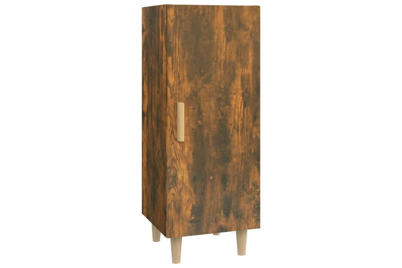 beBasic Skänk rökfärgad ek 34,5x34x90 cm konstruerat trä - Brown - Förvaring - Förvaringsmöbler - Sideboard & skänk