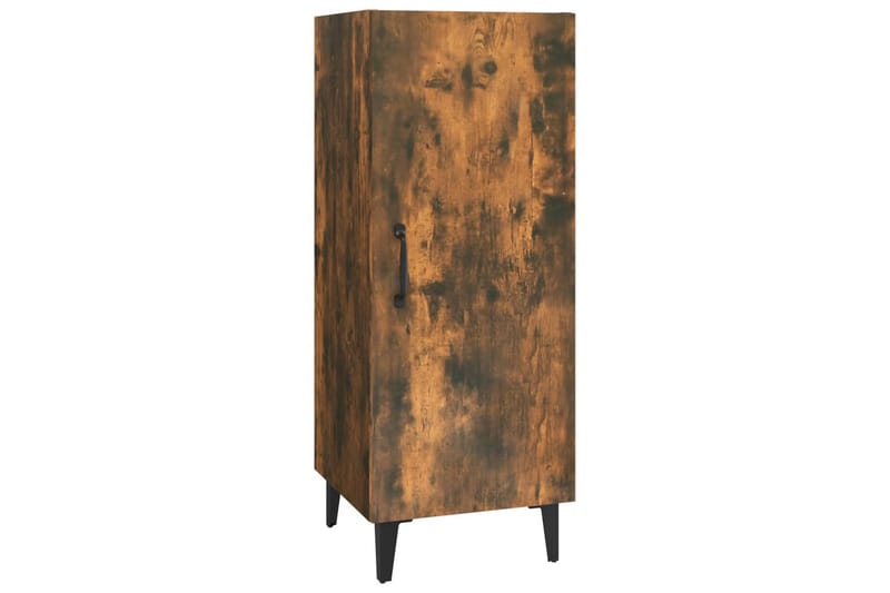 beBasic Skänk rökfärgad ek 34,5x34x90 cm konstruerat trä - Brown - Förvaring - Förvaringsmöbler - Sideboard & skänk