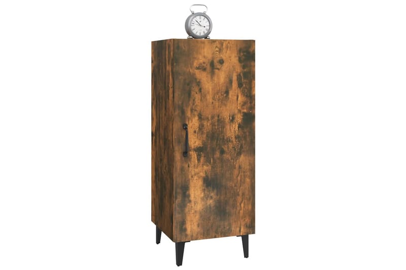 beBasic Skänk rökfärgad ek 34,5x34x90 cm konstruerat trä - Brown - Förvaring - Förvaringsmöbler - Sideboard & skänk