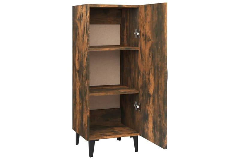 beBasic Skänk rökfärgad ek 34,5x34x90 cm konstruerat trä - Brown - Förvaring - Förvaringsmöbler - Sideboard & skänk