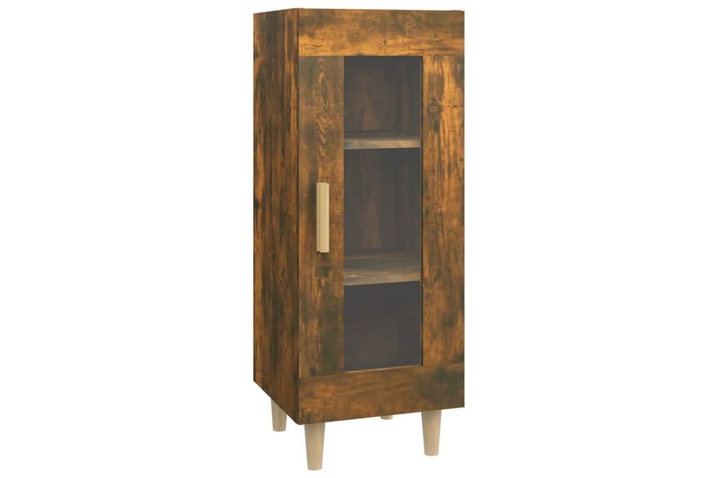 beBasic Skänk rökfärgad ek 34,5x34x90 cm konstruerat trä - Brown - Förvaring - Förvaringsmöbler - Sideboard & skänk