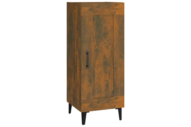 beBasic Skänk rökfärgad ek 34,5x34x90 cm konstruerat trä - Brown - Förvaring - Förvaringsmöbler - Sideboard & skänk