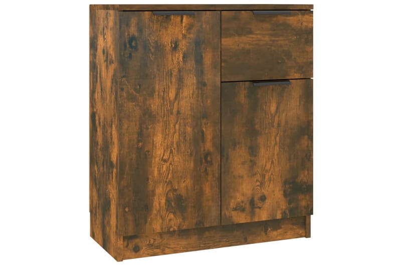 beBasic Skänk rökfärgad ek 60x30x70 cm konstruerat trä - Brown - Förvaring - Förvaringsmöbler - Sideboard & skänk