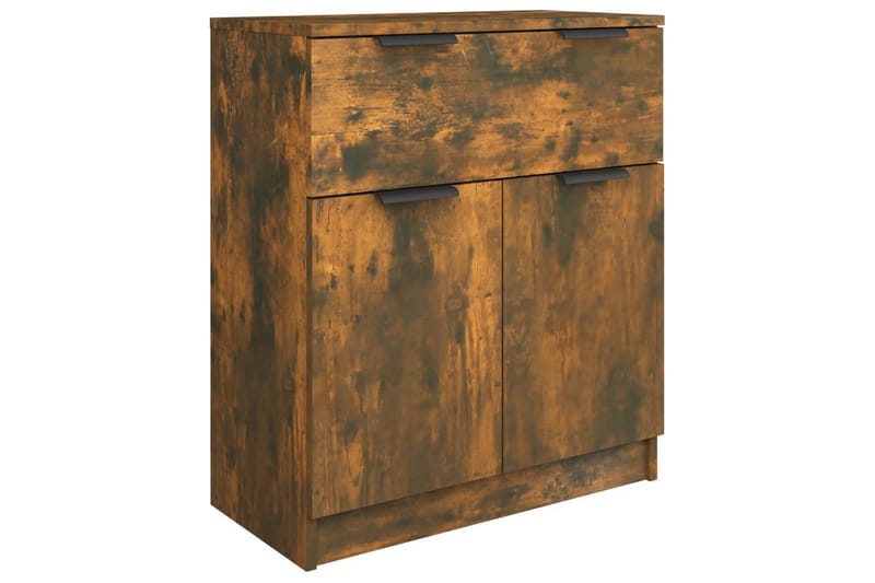 beBasic Skänk rökfärgad ek 60x30x70 cm konstruerat trä - Brown - Förvaring - Förvaringsmöbler - Sideboard & skänk