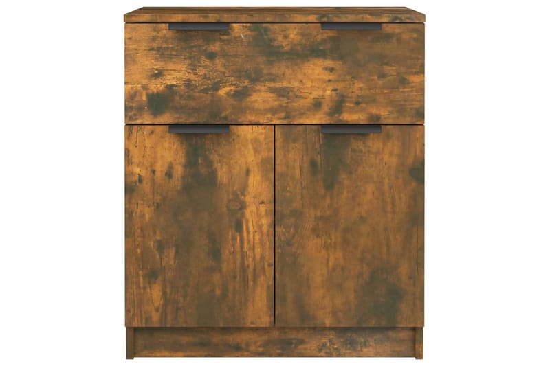 beBasic Skänk rökfärgad ek 60x30x70 cm konstruerat trä - Brown - Förvaring - Förvaringsmöbler - Sideboard & skänk