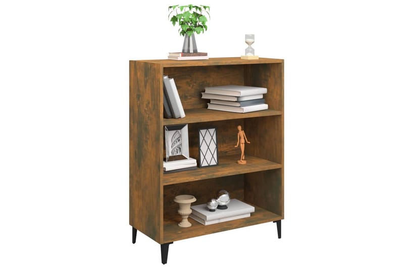 beBasic Skänk r�ökfärgad ek 69,5x32,5x90 cm konstruerat trä - Brown - Förvaring - Förvaringsmöbler - Sideboard & skänk