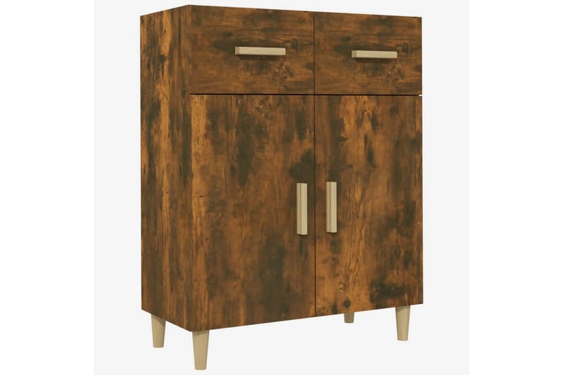 beBasic Skänk rökfärgad ek 69,5x34x89 cm konstruerat trä - Brown - Förvaring - Förvaringsmöbler - Sideboard & skänk