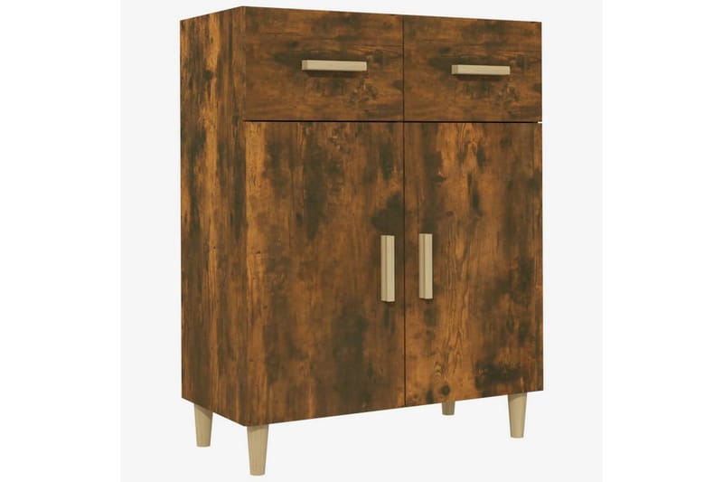 beBasic Skänk rökfärgad ek 69,5x34x89 cm konstruerat trä - Brown - Sideboard & skänk