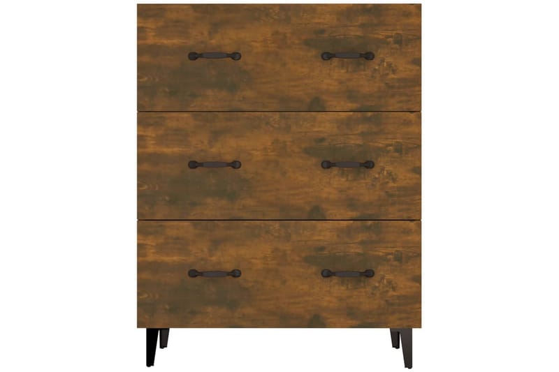beBasic Skänk rökfärgad ek 69,5x34x90 cm konstruerat trä - Brown - Förvaring - Förvaringsmöbler - Sideboard & skänk