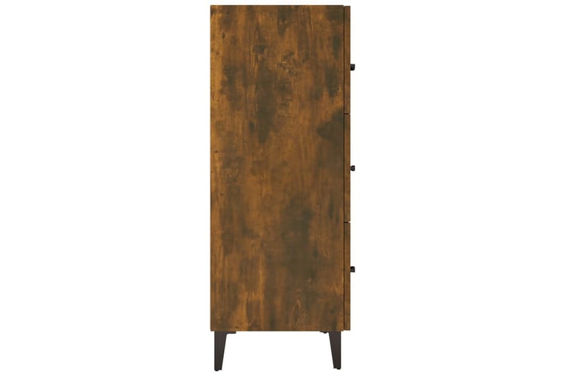 beBasic Skänk rökfärgad ek 69,5x34x90 cm konstruerat trä - Brown - Förvaring - Förvaringsmöbler - Sideboard & skänk