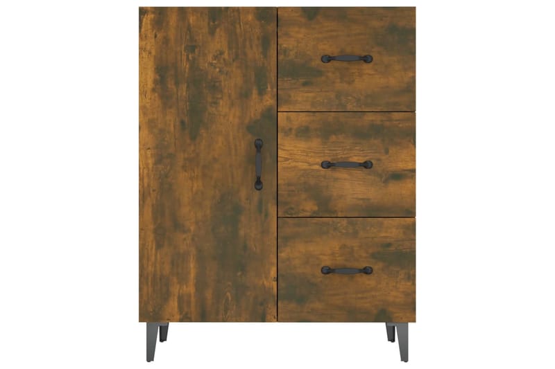 beBasic Skänk rökfärgad ek 69,5x34x90 cm konstruerat trä - Brown - Förvaring - Förvaringsmöbler - Sideboard & skänk