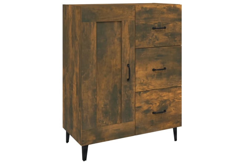 beBasic Skänk rökfärgad ek 69,5x34x90 cm konstruerat trä - Brown - Förvaring - Förvaringsmöbler - Sideboard & skänk