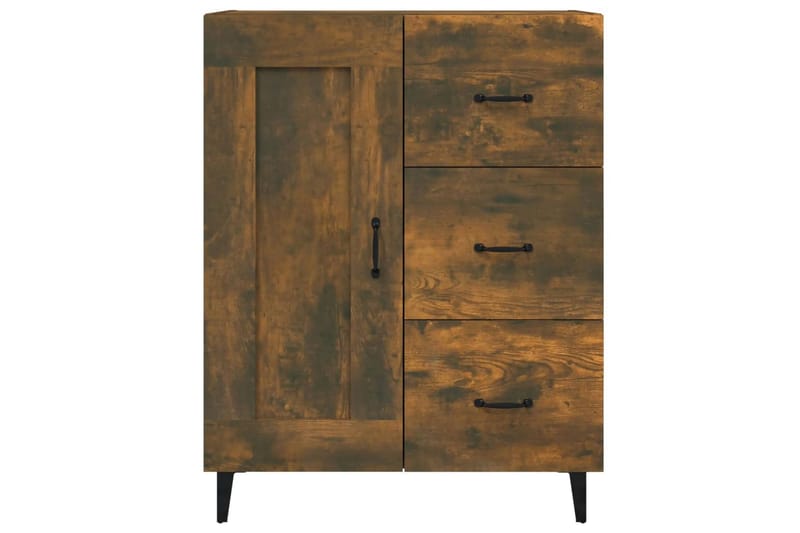 beBasic Skänk rökfärgad ek 69,5x34x90 cm konstruerat trä - Brown - Förvaring - Förvaringsmöbler - Sideboard & skänk