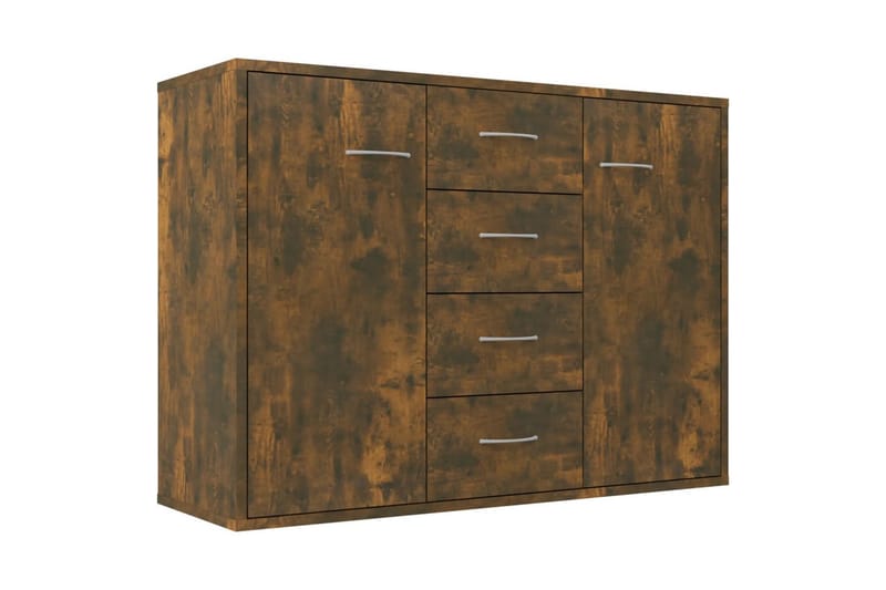 beBasic Skänk rökfärgad ek 88x30x65 cm konstruerat trä - Brown - Förvaring - Förvaringsmöbler - Sideboard & skänk