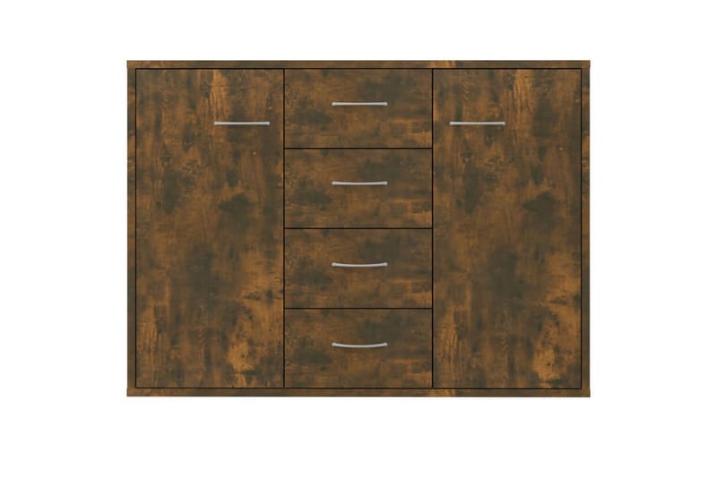 beBasic Skänk rökfärgad ek 88x30x65 cm konstruerat trä - Brown - Sideboard & skänk