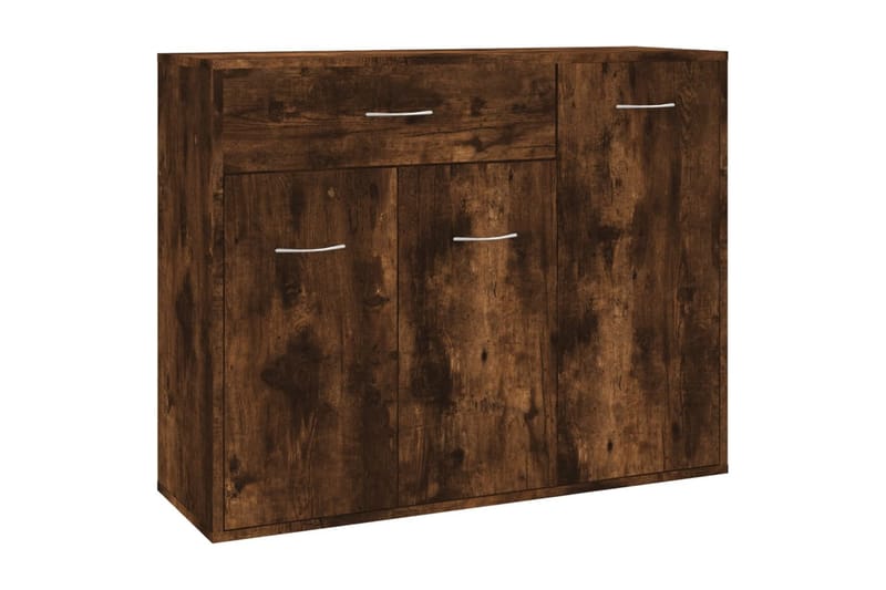beBasic Skänk rökfärgad ek 88x30x70 cm konstruerat trä - Brown - Förvaring - Förvaringsmöbler - Sideboard & skänk