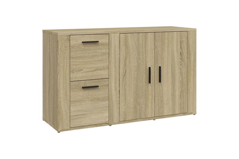 beBasic Skänk sonoma-ek 100x33x59,5 cm konstruerat trä - Brown - Förvaring - Förvaringsmöbler - Sideboard & skänk