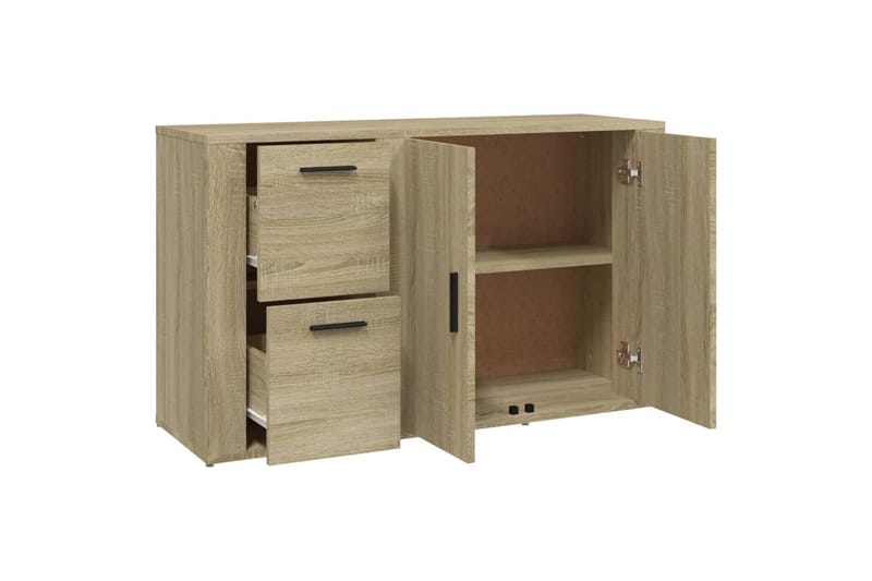 beBasic Skänk sonoma-ek 100x33x59,5 cm konstruerat trä - Brown - Förvaring - Förvaringsmöbler - Sideboard & skänk