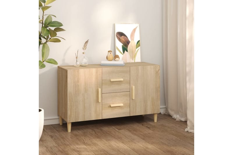 beBasic Skänk sonoma-ek 100x36x60 cm konstruerat trä - Brown - Sideboard & skänk