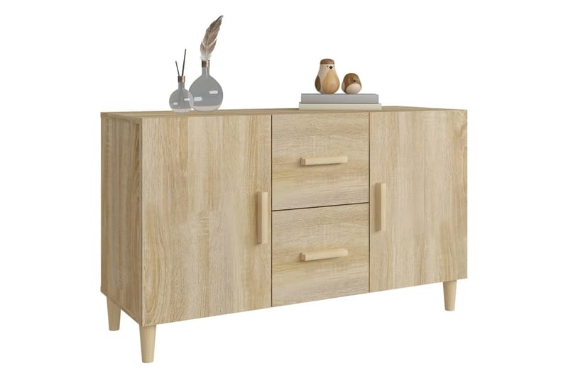 beBasic Skänk sonoma-ek 100x36x60 cm konstruerat trä - Brown - Förvaring - Förvaringsmöbler - Sideboard & skänk