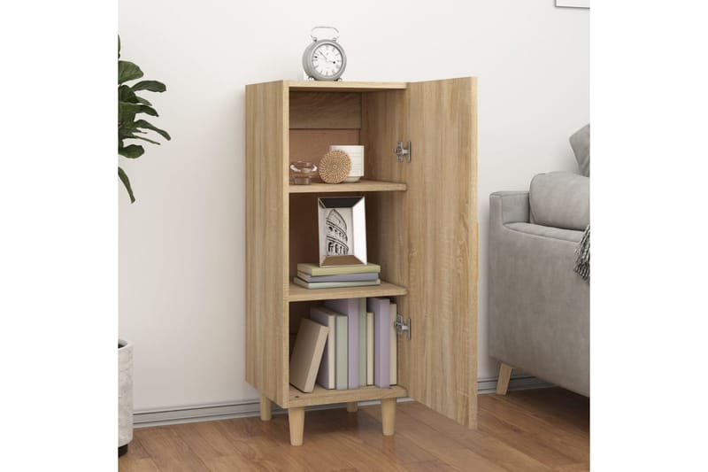 beBasic Skänk sonoma-ek 34,5x34x90 cm konstruerat trä - Brown - Förvaring - Förvaringsmöbler - Sideboard & skänk