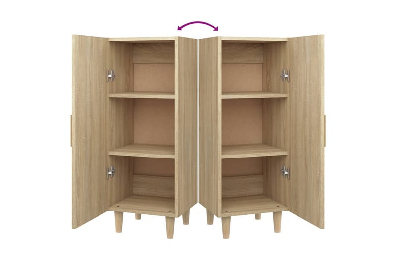 beBasic Skänk sonoma-ek 34,5x34x90 cm konstruerat trä - Brown - Förvaring - Förvaringsmöbler - Sideboard & skänk