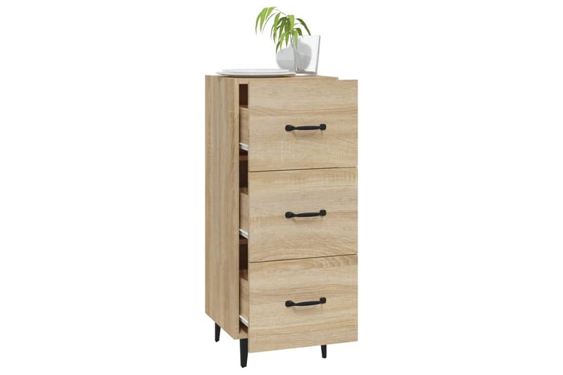 beBasic Skänk sonoma-ek 34,5x34x90 cm konstruerat trä - Brown - Förvaring - Förvaringsmöbler - Sideboard & skänk