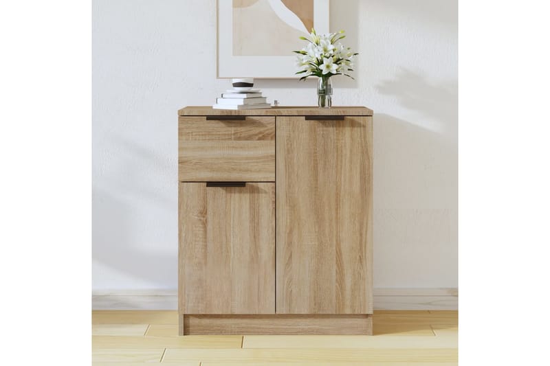 beBasic Skänk sonoma-ek 60x30x70 cm konstruerat trä - Brown - Sideboard & skänk