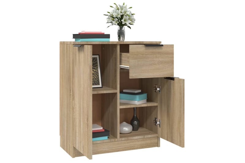 beBasic Skänk sonoma-ek 60x30x70 cm konstruerat trä - Brown - Förvaring - Förvaringsmöbler - Sideboard & skänk