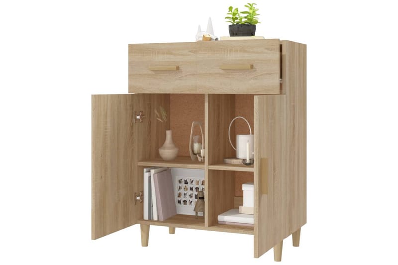 beBasic Skänk sonoma-ek 69,5x34x89 cm konstruerat trä - Brown - Förvaring - Förvaringsmöbler - Sideboard & skänk