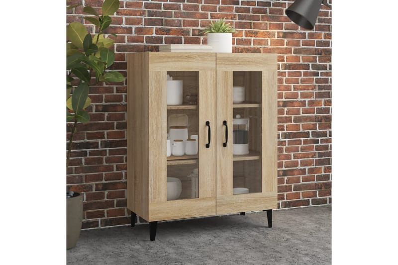 beBasic Skänk sonoma-ek 69,5x34x90 cm konstruerat trä - Brown - Förvaring - Förvaringsmöbler - Sideboard & skänk