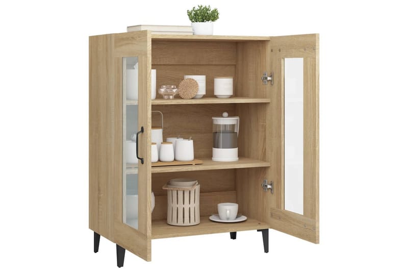 beBasic Skänk sonoma-ek 69,5x34x90 cm konstruerat trä - Brown - Förvaring - Förvaringsmöbler - Sideboard & skänk