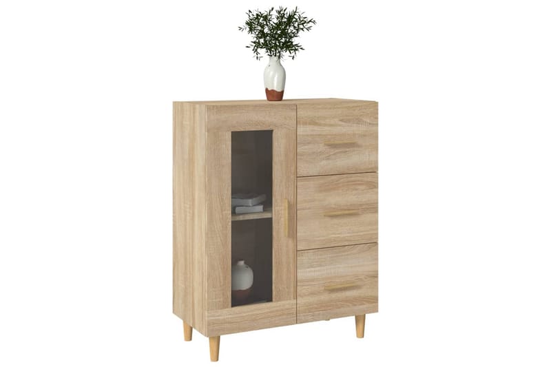 beBasic Skänk sonoma-ek 69,5x34x90 cm konstruerat trä - Brown - Sideboard & skänk