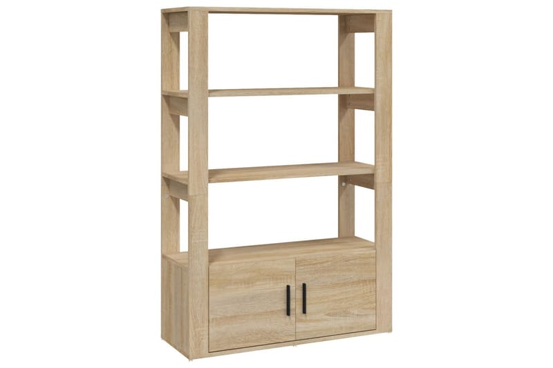 beBasic Skänk sonoma-ek 80x30x119,5 cm konstruerat trä - Brown - Förvaring - Förvaringsmöbler - Sideboard & skänk